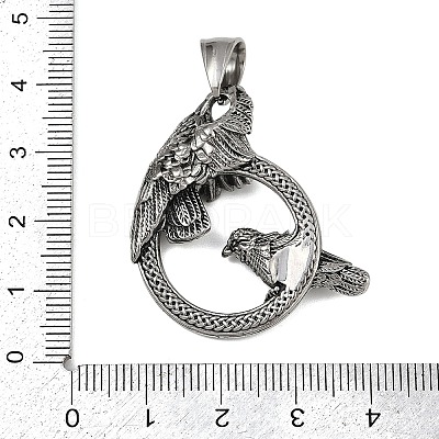 Hand Polished 304 Stainless Steel Pendants STAS-V012-03AS-1