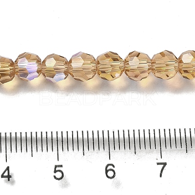 Electroplate Transparent Glass Beads Strands EGLA-A035-T6mm-L17-1