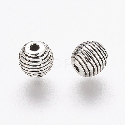 Tibetan Style Alloy Beehive Beads LS-PALLOY-6662-AS-RS-1