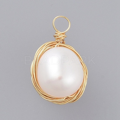 Natural Baroque Pearl Keshi Pearl PALLOY-JF00409-1