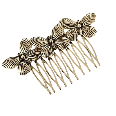 Butterfly Alloy Hair Combs PW-WGF37AD-03-1