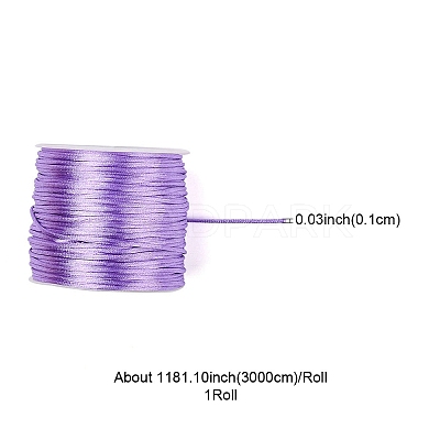 30M Nylon Satin Rattail Cords NWIR-YW0001-04-07-1