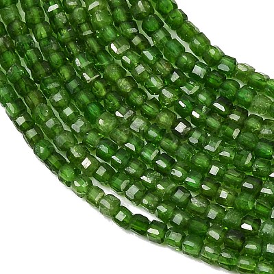 Natural Green Diopside Beads Strands G-B175-C01-2x2mm-1