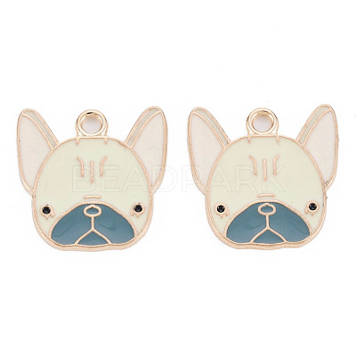 Alloy Enamel Puppy Pendants ENAM-S115-053-1