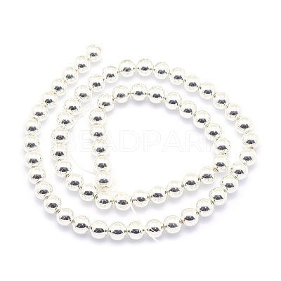 Electroplate Non-magnetic Synthetic Hematite Beads Strands G-L485-01E-S-1