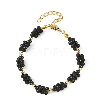 Natural Mixed Stone Grapes Beaded Bracelets for Women BJEW-JB14249-1