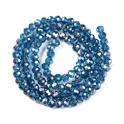 Electroplate Glass Beads Strands EGLA-A044-T4mm-B27-1