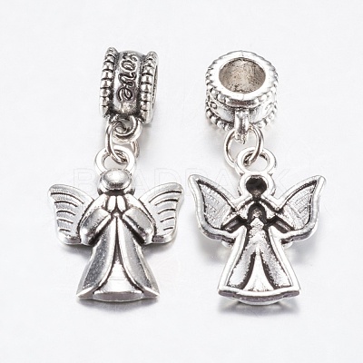 Tibetan Style Alloy European Dangle Charms PALLOY-F199-32AS-1