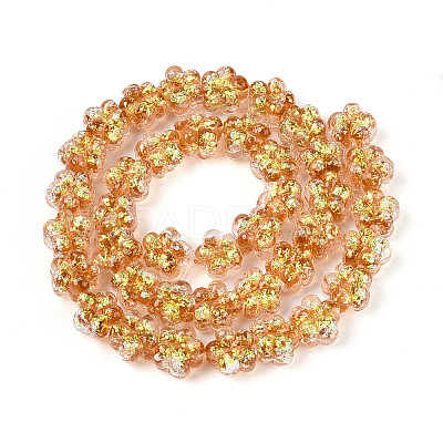 Handmade Foil Lampwork Beads Strands FOIL-T008-06H-1