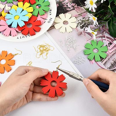 DIY Wooden Dangle Earring Making Kits DIY-NB0005-69-1