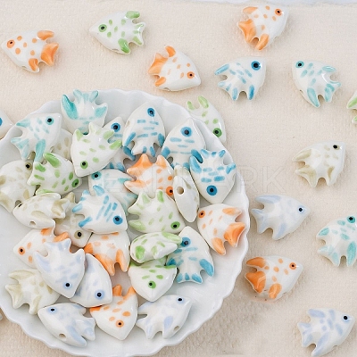 Handmade Porcelain Ceramic Beads PORC-Z003-04A-1