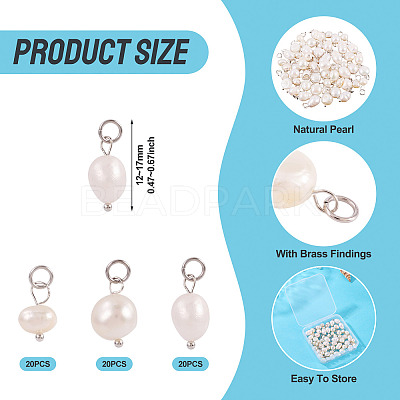 Natural Cultured Freshwater Pearl Pendants PALLOY-CW00004-1