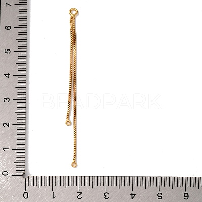 Brass Tassel Box Chain Big Pendants KK-G510-13G-1