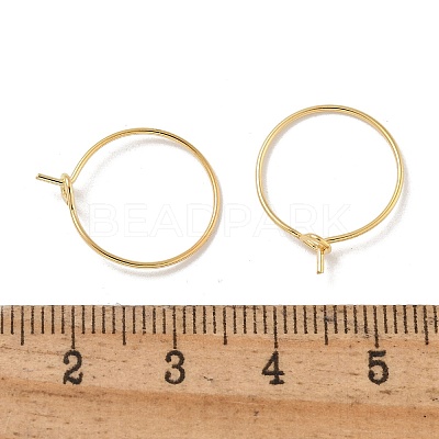 Brass Hoop Earring Findings KK-H503-33G-01-1