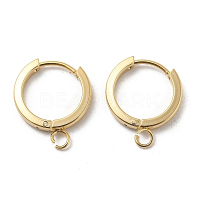 201 Stainless Steel Huggie Hoop Earrings Findings STAS-A167-01K-G-1