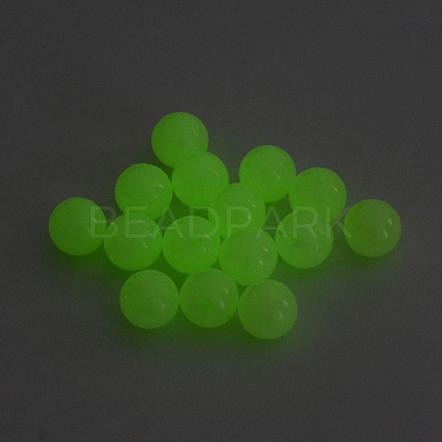Luminous Acrylic Round Beads LACR-R002-5mm-01-1