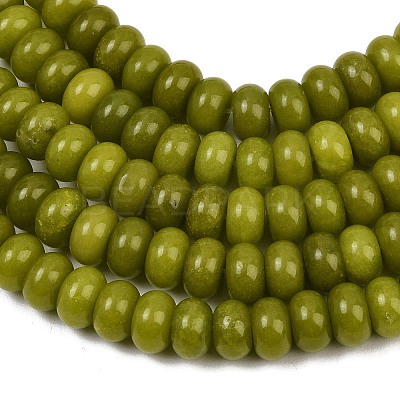 Dyed Natural White Jade Beads Strands G-G107-A47-01-1