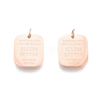 Ion Plating(IP) 304 Stainless Steel Pendants STAS-T060-33B-RG-1