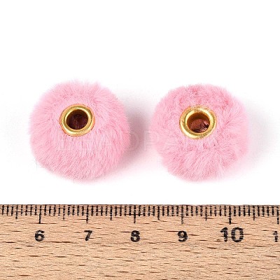 Imitation Rabbit Hair European Beads FIND-WH0126-574T-1