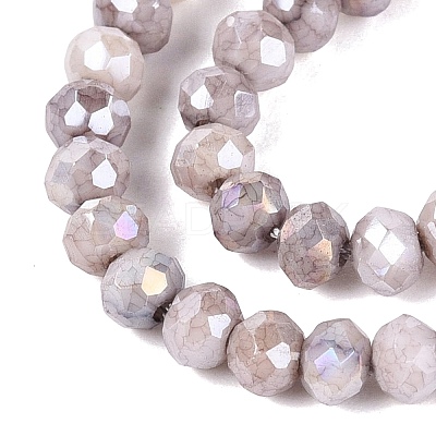 Anti-Tarnish Electroplate Rondelle Glass Beads Strands EGLA-T021-3mm-17-01-1