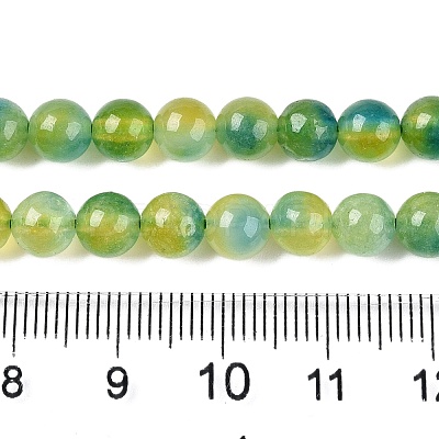 Dyed Natural White Jade Beads Strands G-T138-6mm-210-26-1