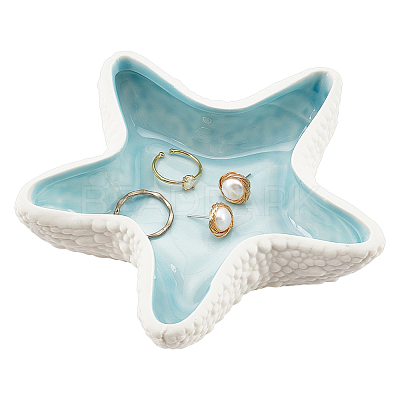 Ocean-themed Ceramic Jewelry Plate AJEW-WH0033-01A-1