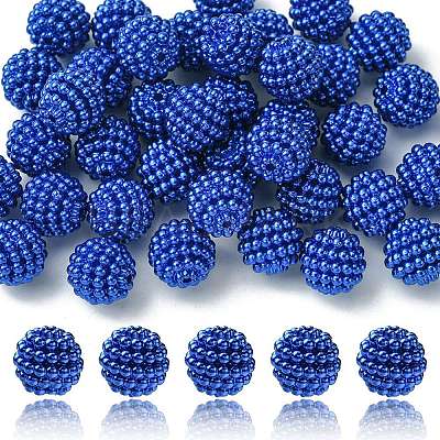 Imitation Pearl Acrylic Beads OACR-FS0001-45E-1
