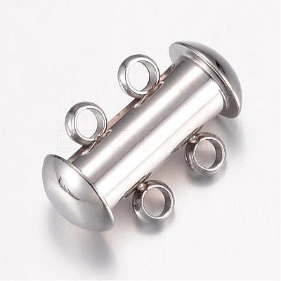 Tarnish Resistant 304 Stainless Steel Slide Lock Clasps STAS-G071-51P-1