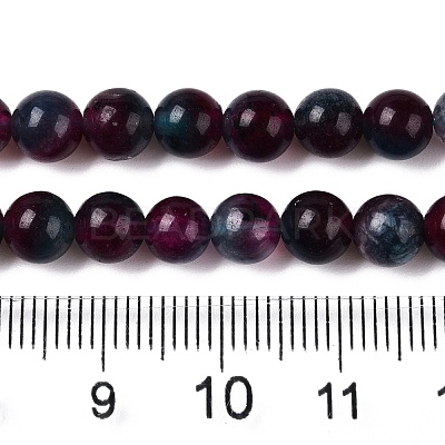 Dyed Natural White Jade Beads Strands G-T138-6mm-210-2-1