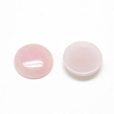 Natural Rose Quartz Cabochons G-R416-16mm-48-1