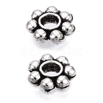 Tibetan Style Alloy Beads Daisy Spacer Beads LF1249Y-01AS-1-RS-1