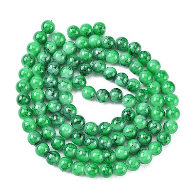 Baking Paint Glass Round Bead Strands DGLA-Q019-8mm-M-1