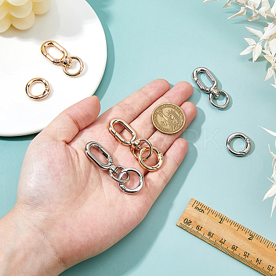 4Pcs 2 Colors Iron Swivel Clasps HJEW-FH00179-1