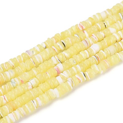 Natural Trochid Shell/Trochus Shell Beads Strands SSHEL-N040-21G-1