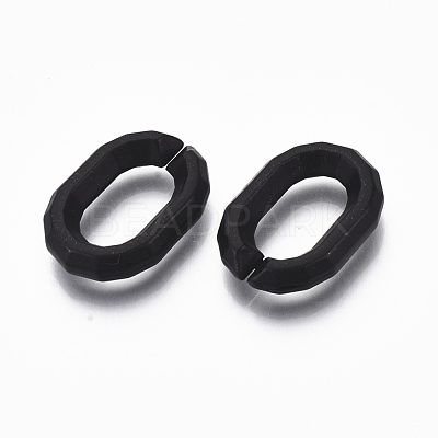 Spray Painted CCB Plastic Linking Rings CCB-R104-15-01-1