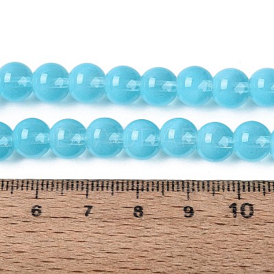 Transparent Glass Imitation Cat Eye Beads Strands GLAA-Q110-01B-06-1