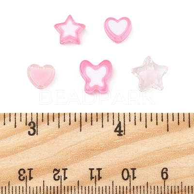 200Pcs 5 Styles Transparent Acrylic Beads TACR-FS0001-54A-1
