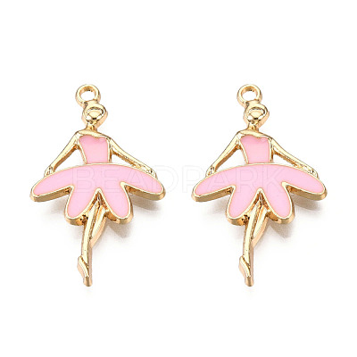 Light Gold Plated Alloy Pendants ENAM-T009-18C-1