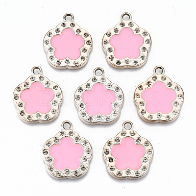UV Plating Acrylic Pendant Rhinestone Settings OACR-R252-01-07LG-1