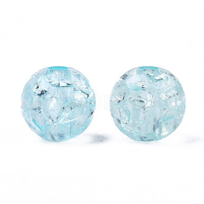 Transparent Crackle Acrylic Beads MACR-S373-66-N07-1