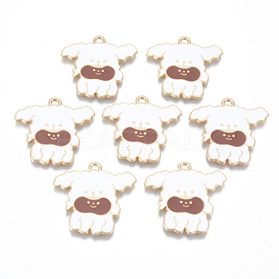 Alloy Enamel Pendants X-ENAM-T011-35KC-RS-1