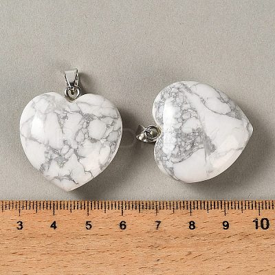 Natural Howlite Pendants GG-CBAA0EE-04P-19-1