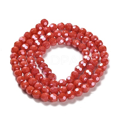 Electroplate Opaque Glass Beads Strands EGLA-A035-P6mm-A03-1