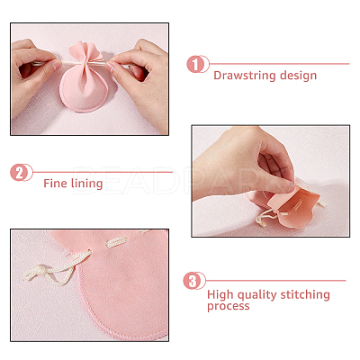 48Pcs 8 Colors Calabash Velvet Jewelry Storage Drawstring Pouches TP-HY0001-15-1