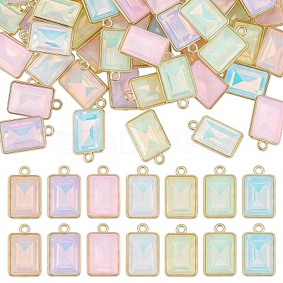 56Pcs 7 Colors Alloy Glass Pendants FIND-OC0014-29-1