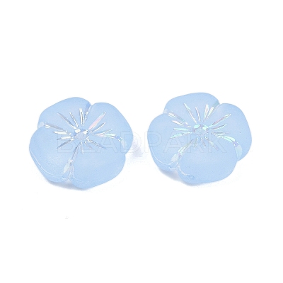 Frosted Transparent Acrylic Beads X1-OACR-P029-19B-01-1