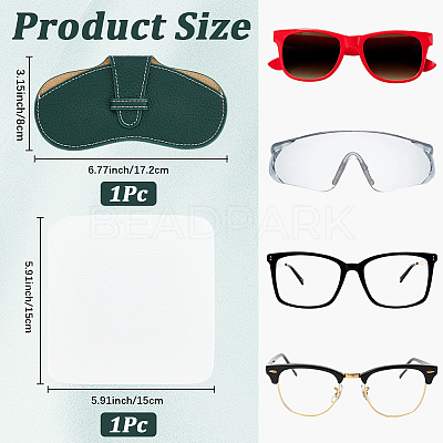 1Pc Cowhide Eyeglass Cases ABAG-CN0001-58B-1