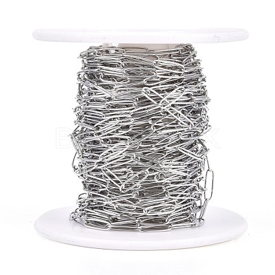 Tarnish Resistant 304 Stainless Steel Paperclip Chains CHS-F010-01C-P-01-1