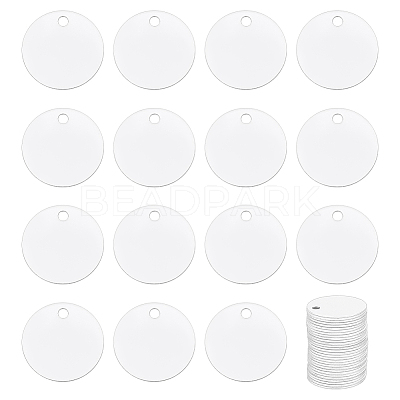 30Pcs Blank Double-sided Heat Transfer Aluminium Pendants DIY-BC0012-89B-1