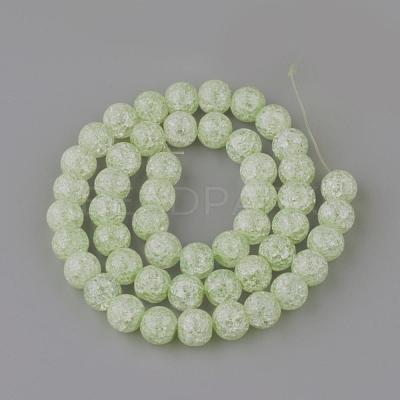 Synthetic Crackle Quartz Beads Strands GLAA-S134-6mm-08-1